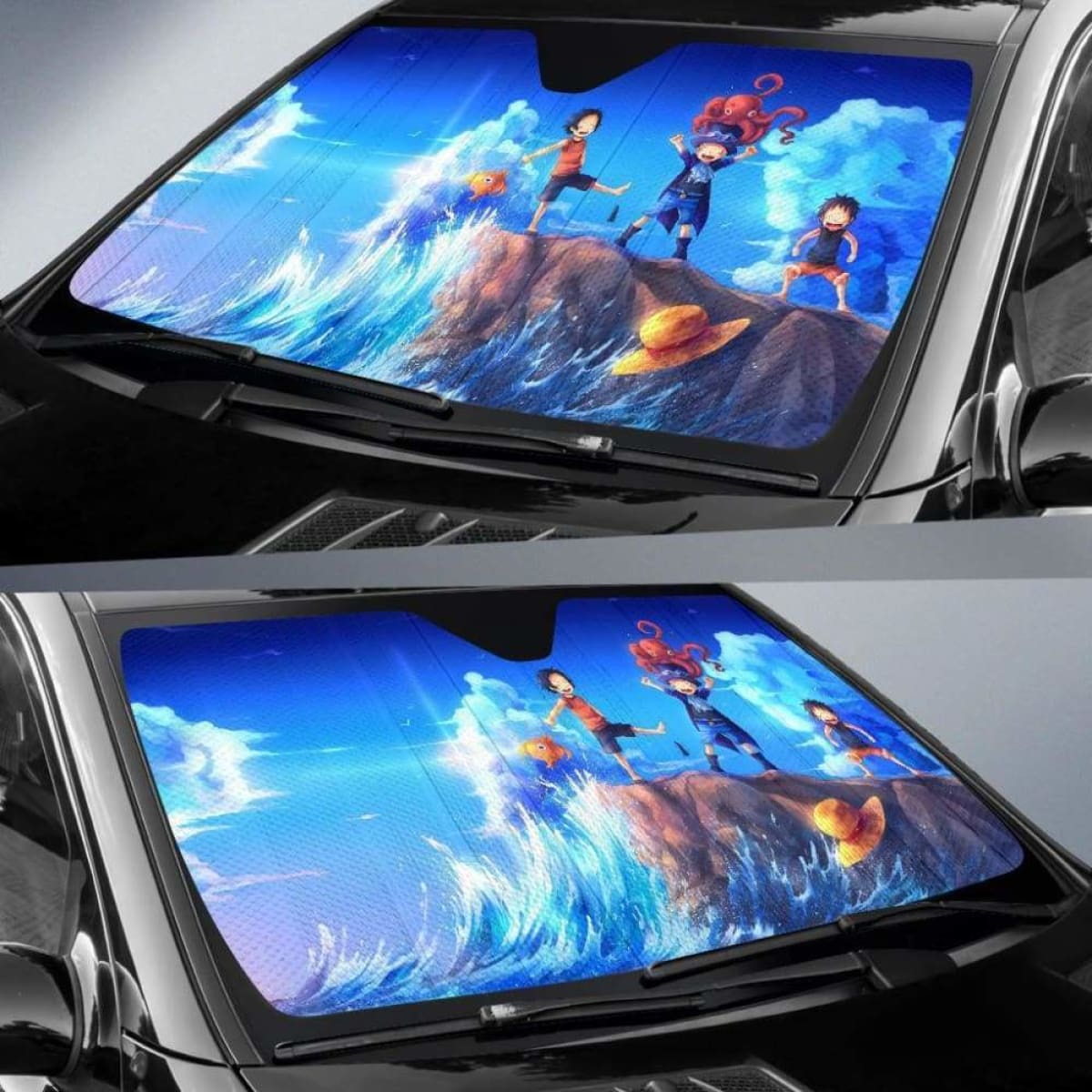 One Peace Kid Art Car Sun Shades 918b Universal Fit