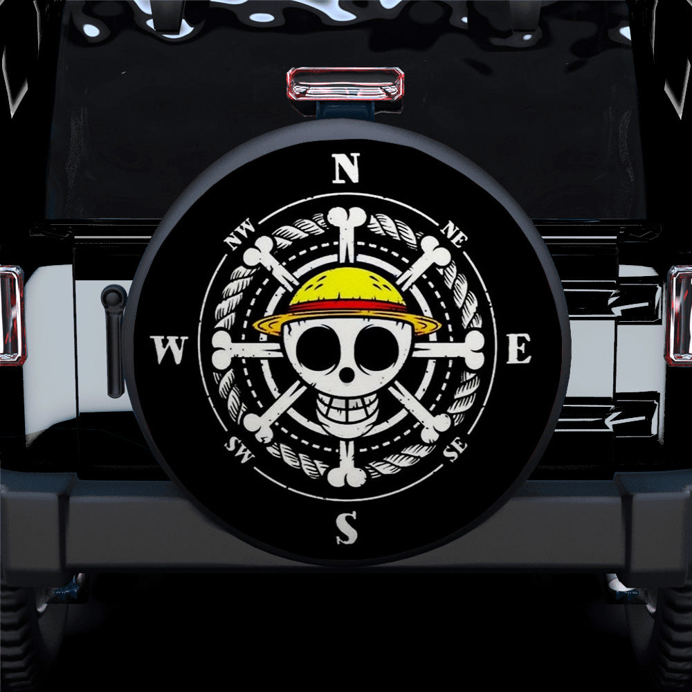One Piece Anime Skull Compass Car Spare Tire Cover