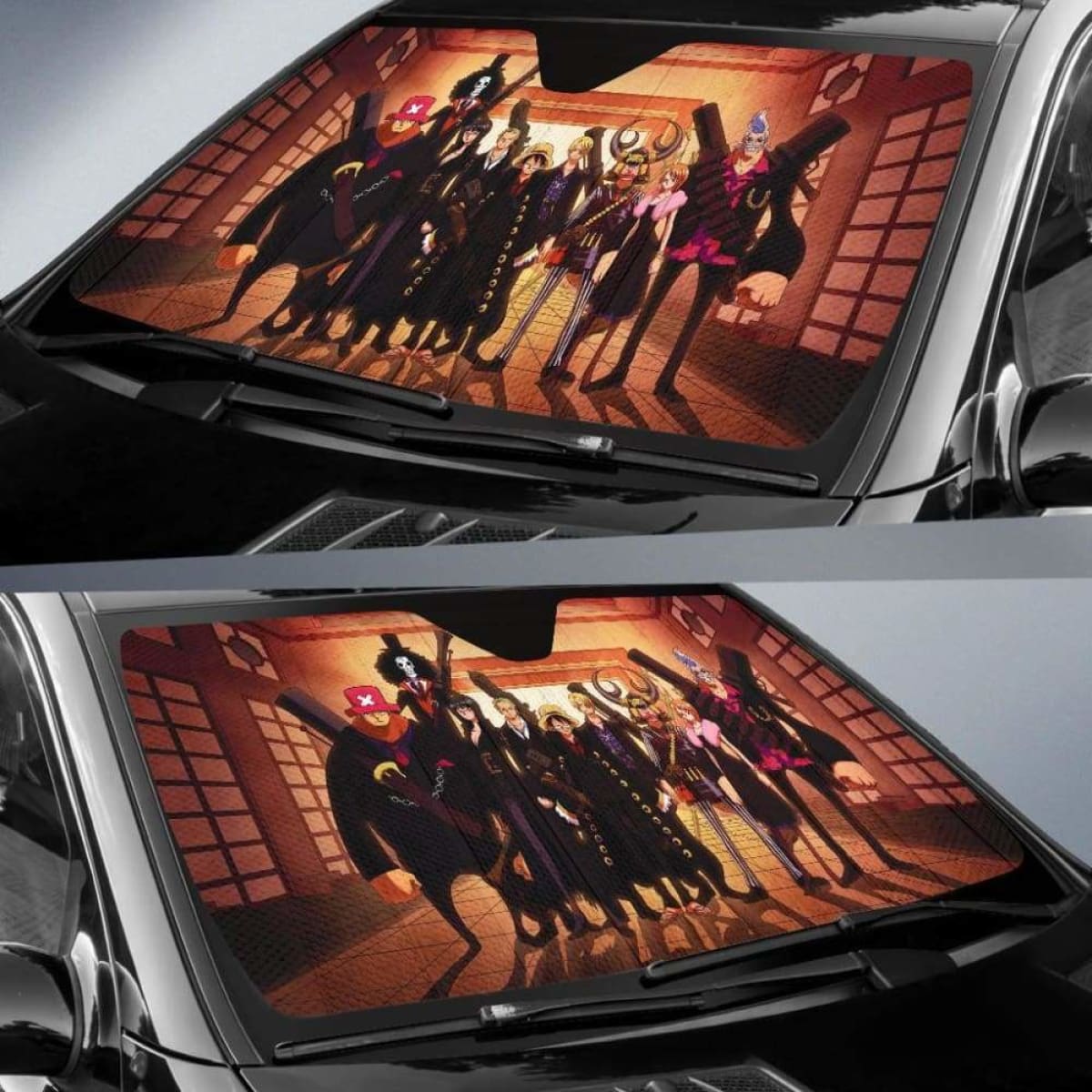 One Piece Badass Car Auto Sun Shades Universal Fit 051312