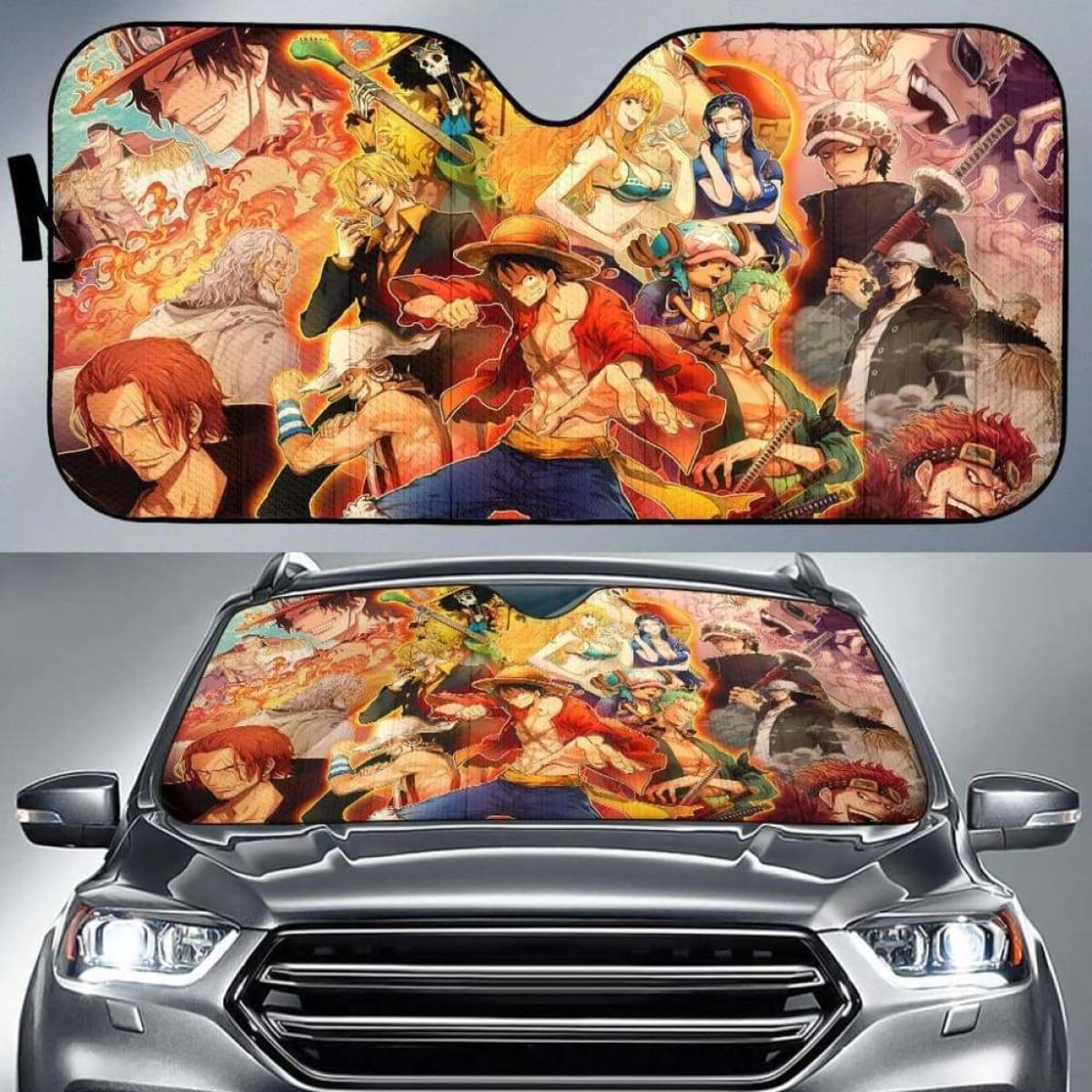 One Piece Car Auto Sun Shades Universal Fit 051312