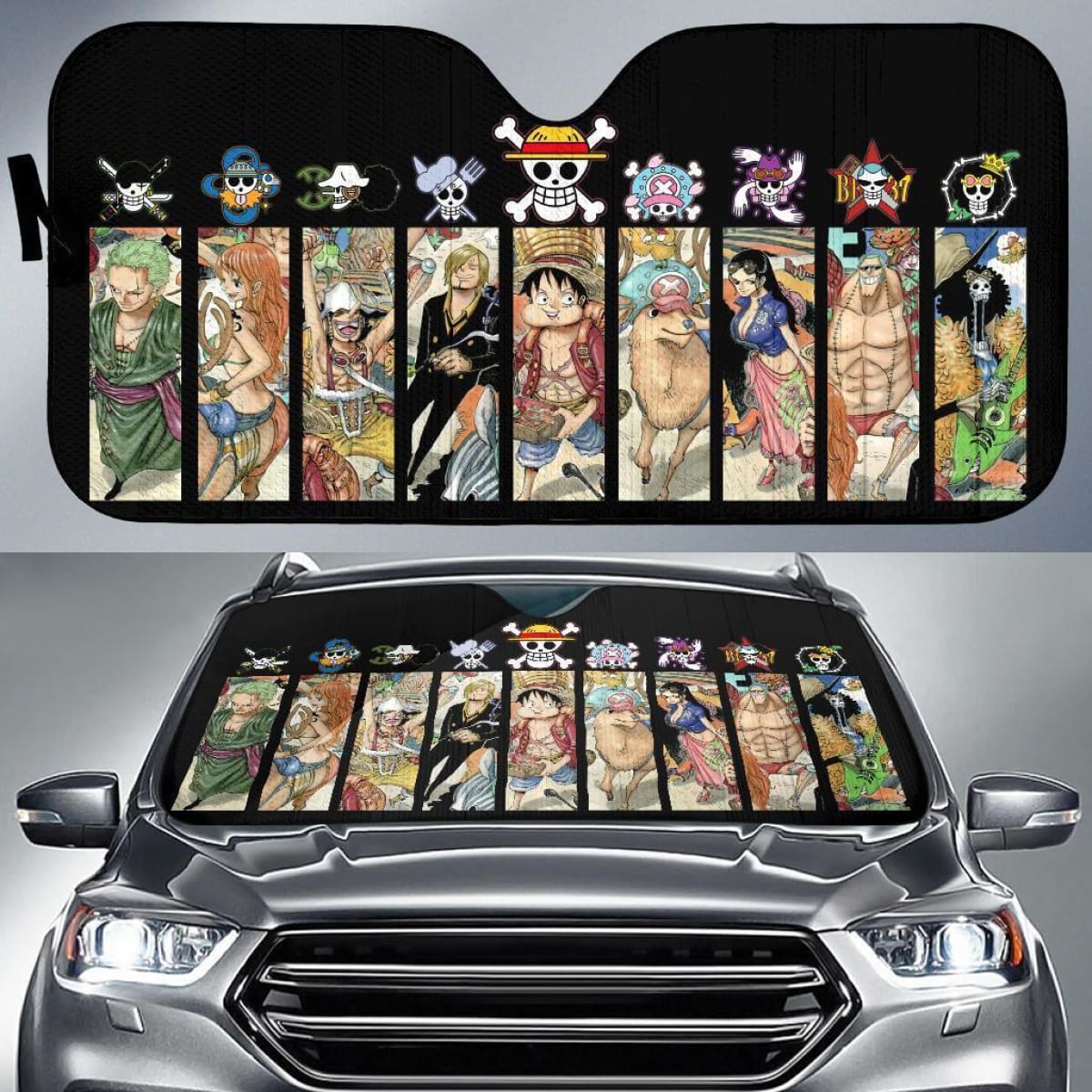 One Piece Crews Auto Sun Shade Nh06 Universal Fit 111204
