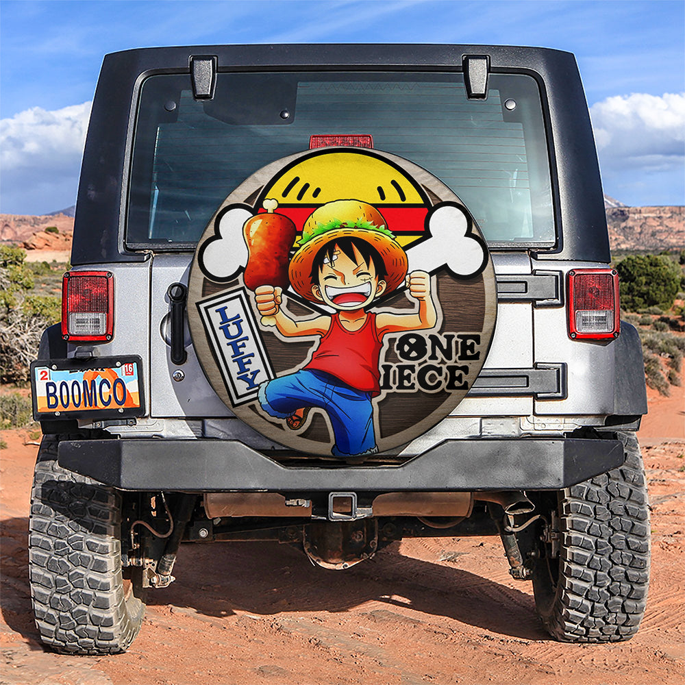 One Piece Luffy Wood Anime Jeep Car Spare Tire Cover