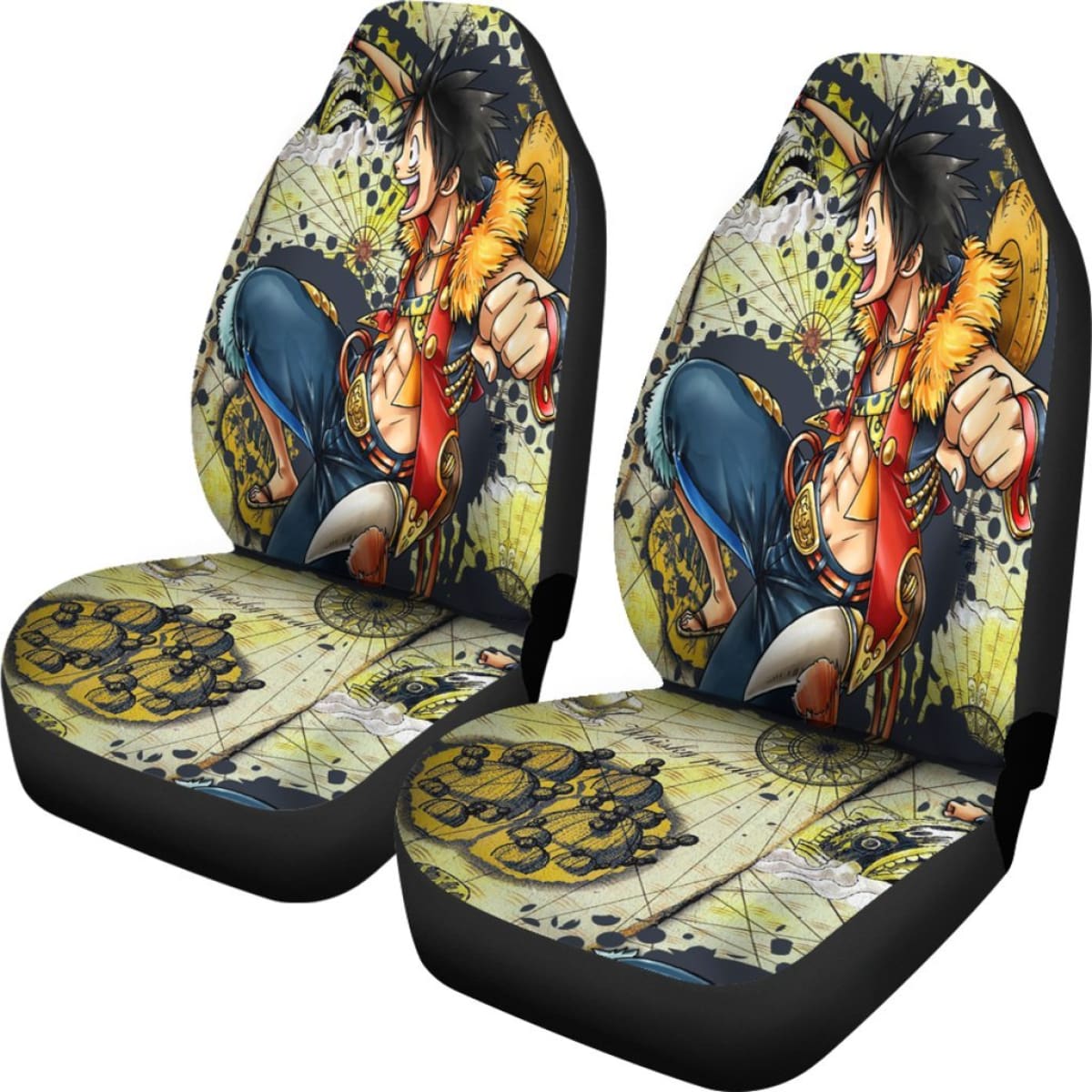 One Piece Map Seat Covers Amazing Best Gift Ideas 2020 Universal Fit 090505