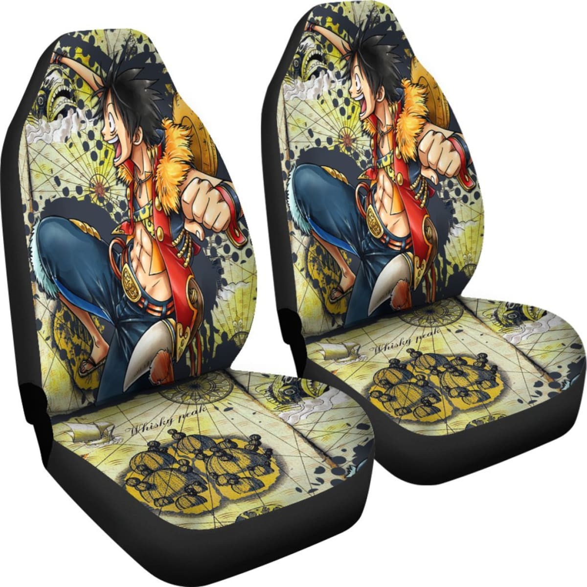 One Piece Map Seat Covers Amazing Best Gift Ideas 2020 Universal Fit 090505