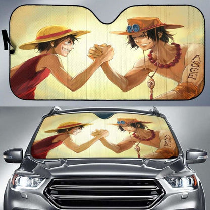 One Piece Monkey D Ruffy VS Puma D Ace Car Sun Shades 918b Universal Fit