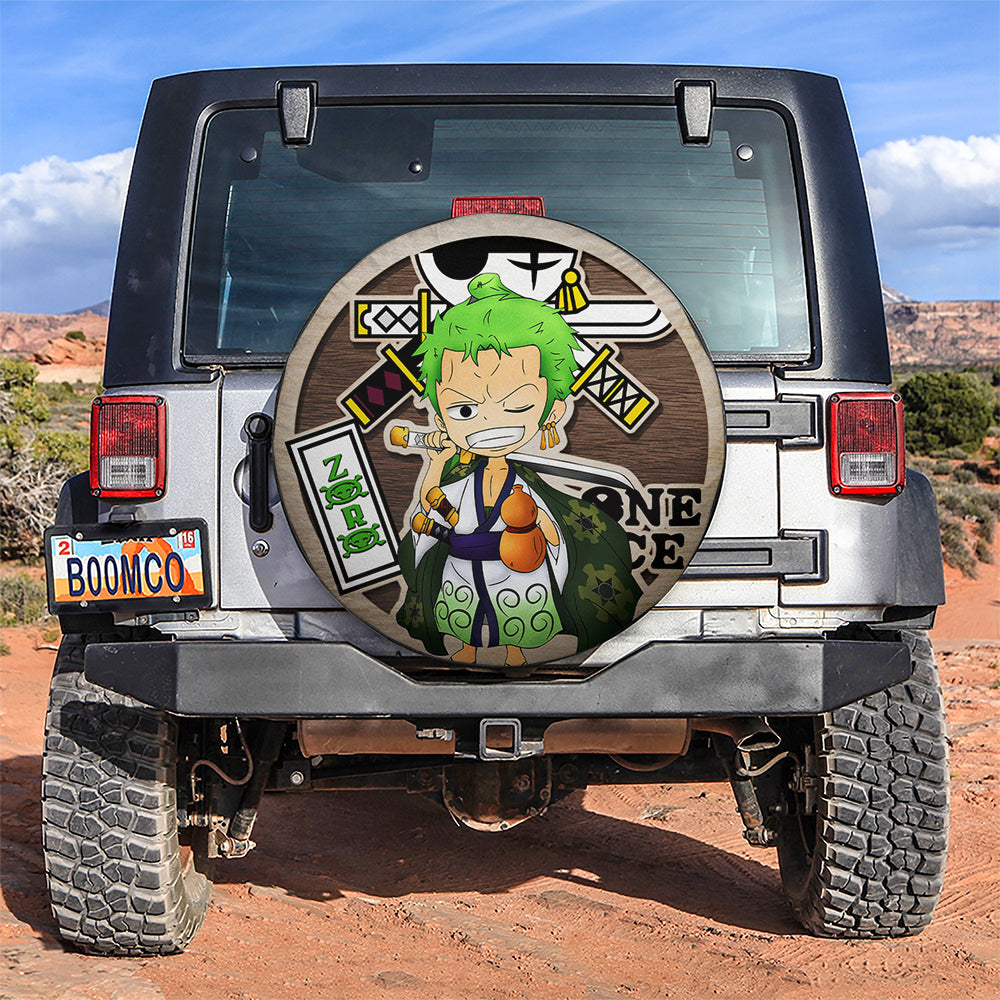 One Piece Roronoa Zoro Wood Anime Jeep Car Spare Tire Cover