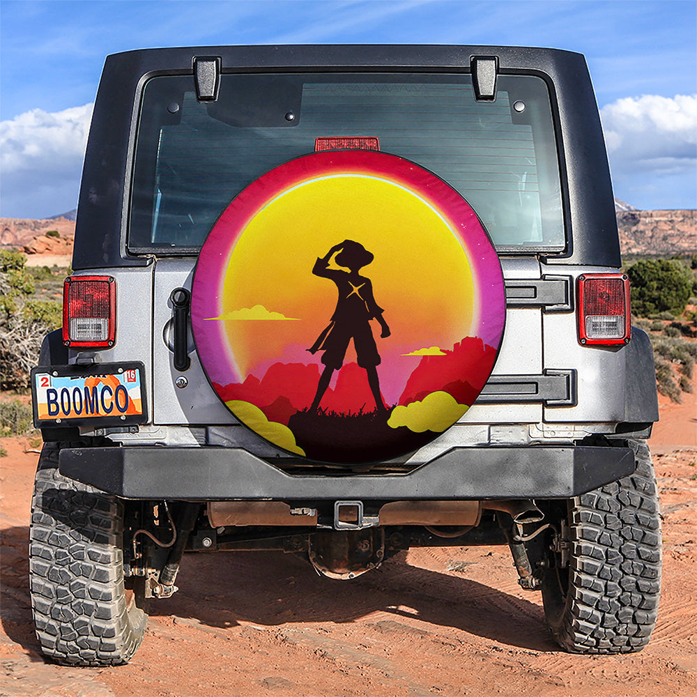 One Piece Sunset Car Spare Tire Cover