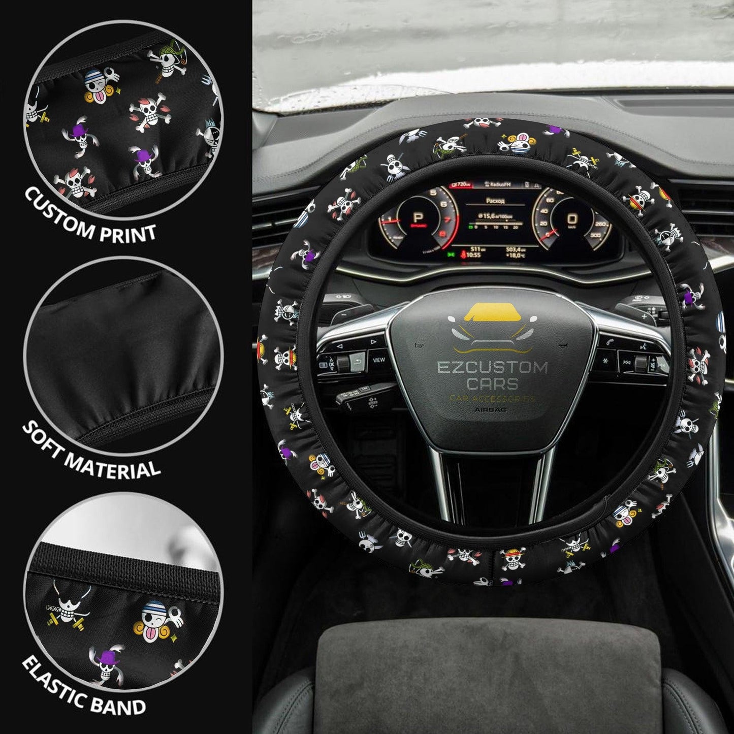 One Piece steering wheel cover