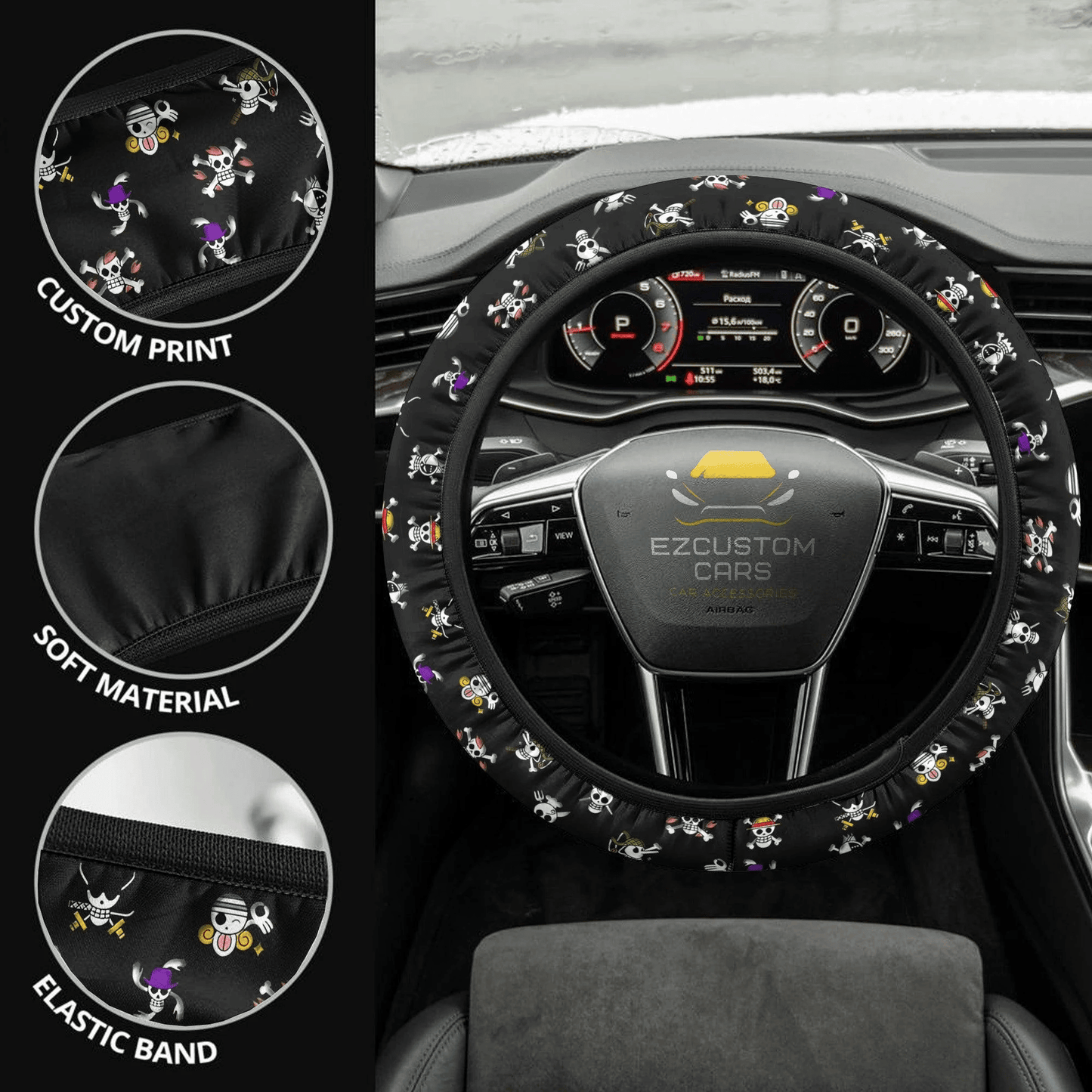 One Piece steering wheel cover