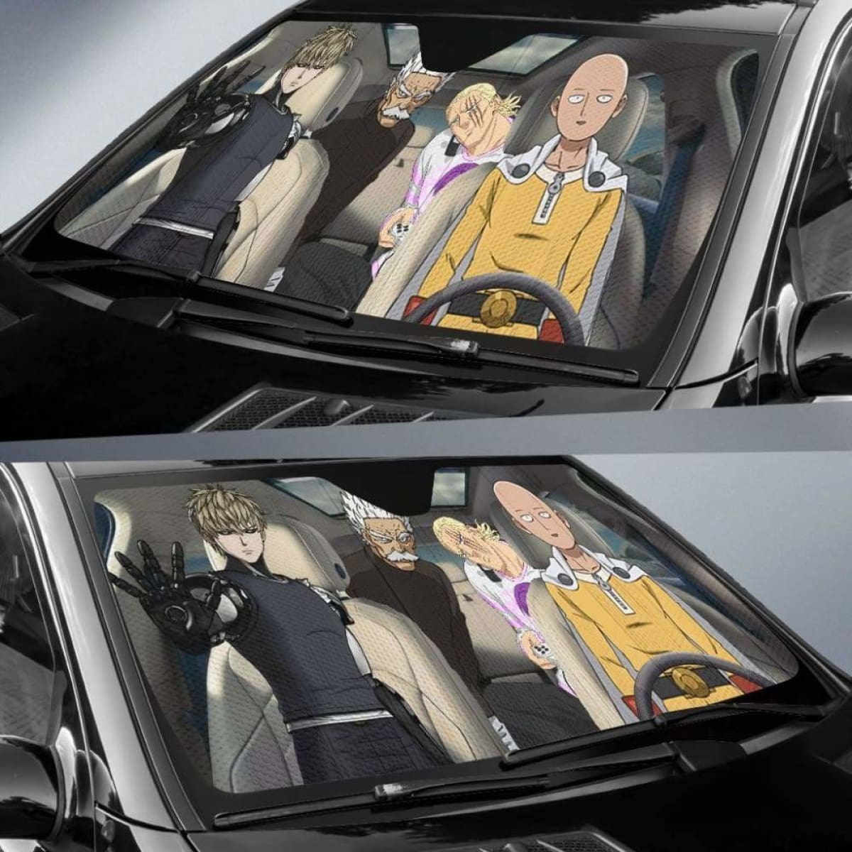One Punch Man Driving Auto Sun Shade 918b Universal Fit