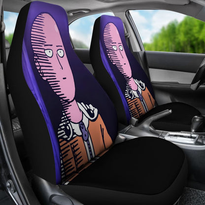 One Punch Man Funny Face Seat Covers Amazing Best Gift Ideas 2020 Universal Fit 090505