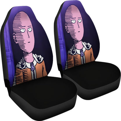 One Punch Man Funny Face Seat Covers Amazing Best Gift Ideas 2020 Universal Fit 090505
