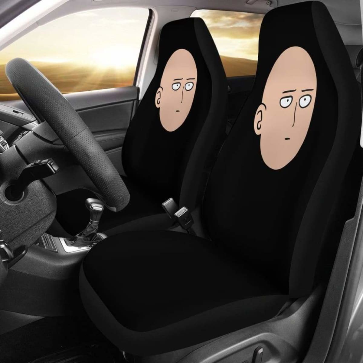 One Punch Man Head Seat Covers 101719 Universal Fit