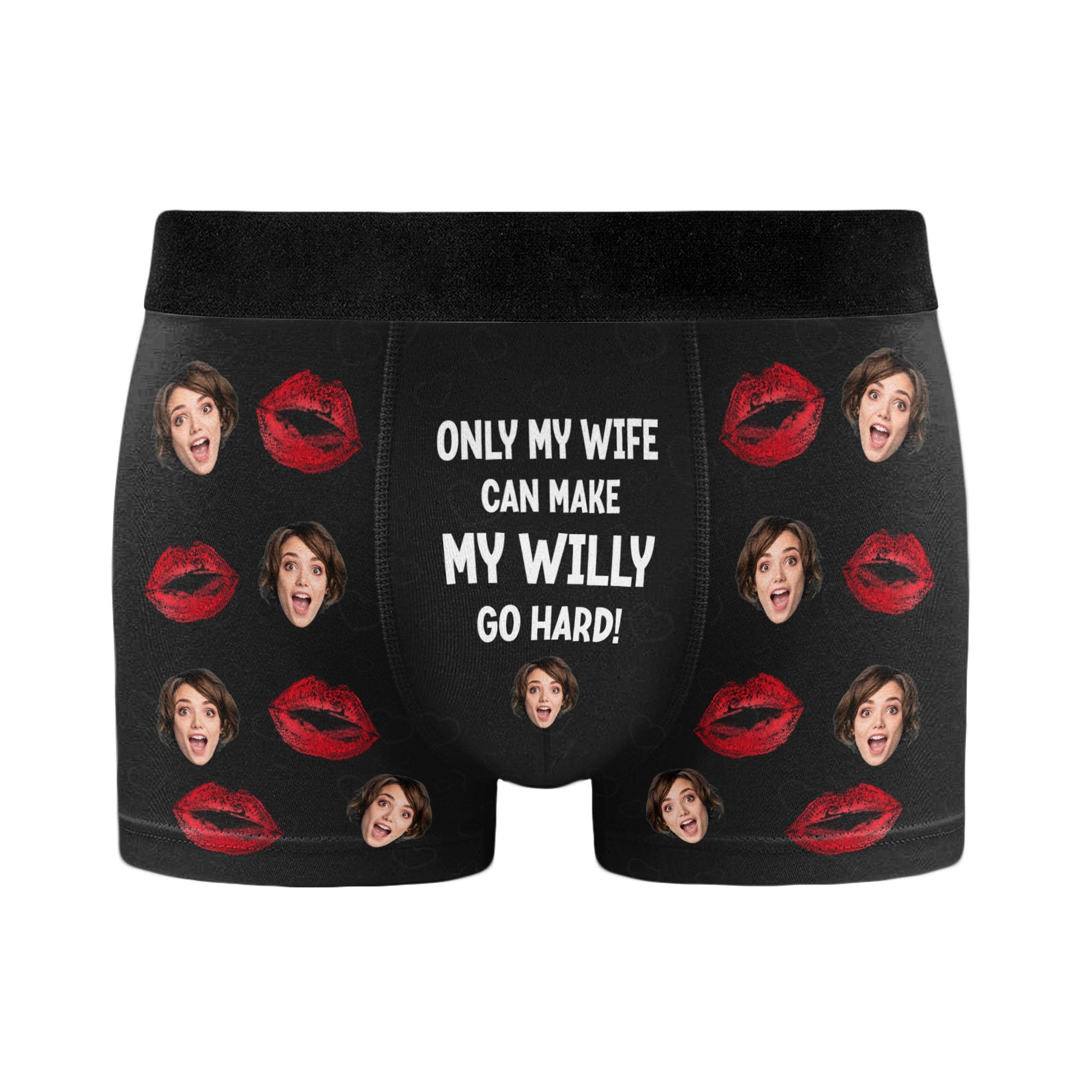 Only My Wife/Girlfriend Can Make My Willy Go Hard - Personalized Men's Boxer Briefs - Valentine's Day Gifts For Men, Husband, Him, Boyfriend