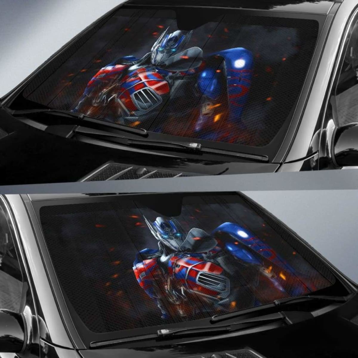 Optimus Prime Auto Sun Shades 918b Universal Fit