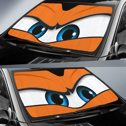 Orange Angry Eyes Car Auto Sun Shades