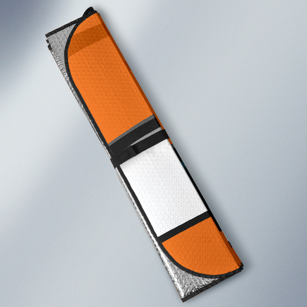 Orange Angry Eyes Car Auto Sun Shades