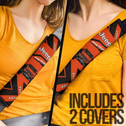Orange Jeep Car Seat Belt Cover Custom Car Accessories