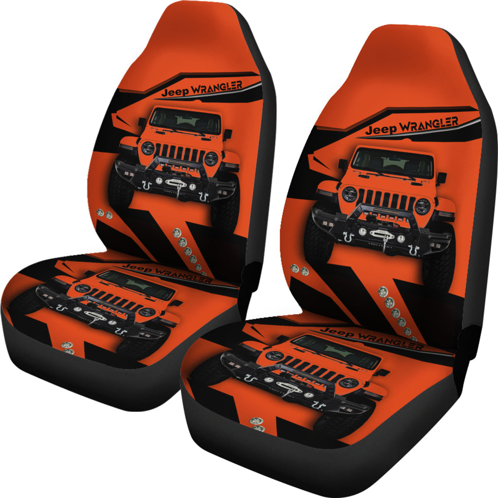 Orange Jeep Car Seat Covers