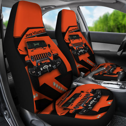 Orange Jeep Car Seat Covers
