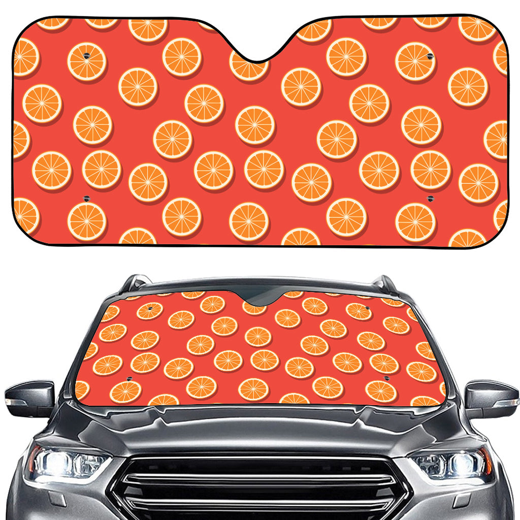Orange Slices Pattern Print Car Windshield Sun Shade