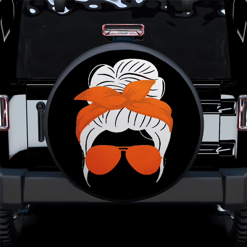 Orange Turban Jeep Girl Car Spare Tire Cover