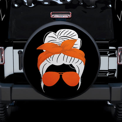 Orange Turban Jeep Girl Car Spare Tire Cover