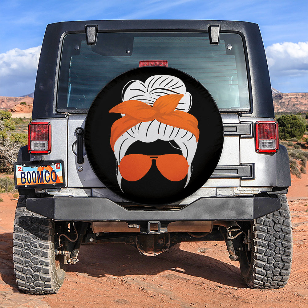 Orange Turban Jeep Girl Car Spare Tire Cover