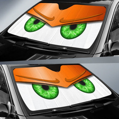 Orange Unwelcome Car Eyes Sun Shade Custom Car Accessories