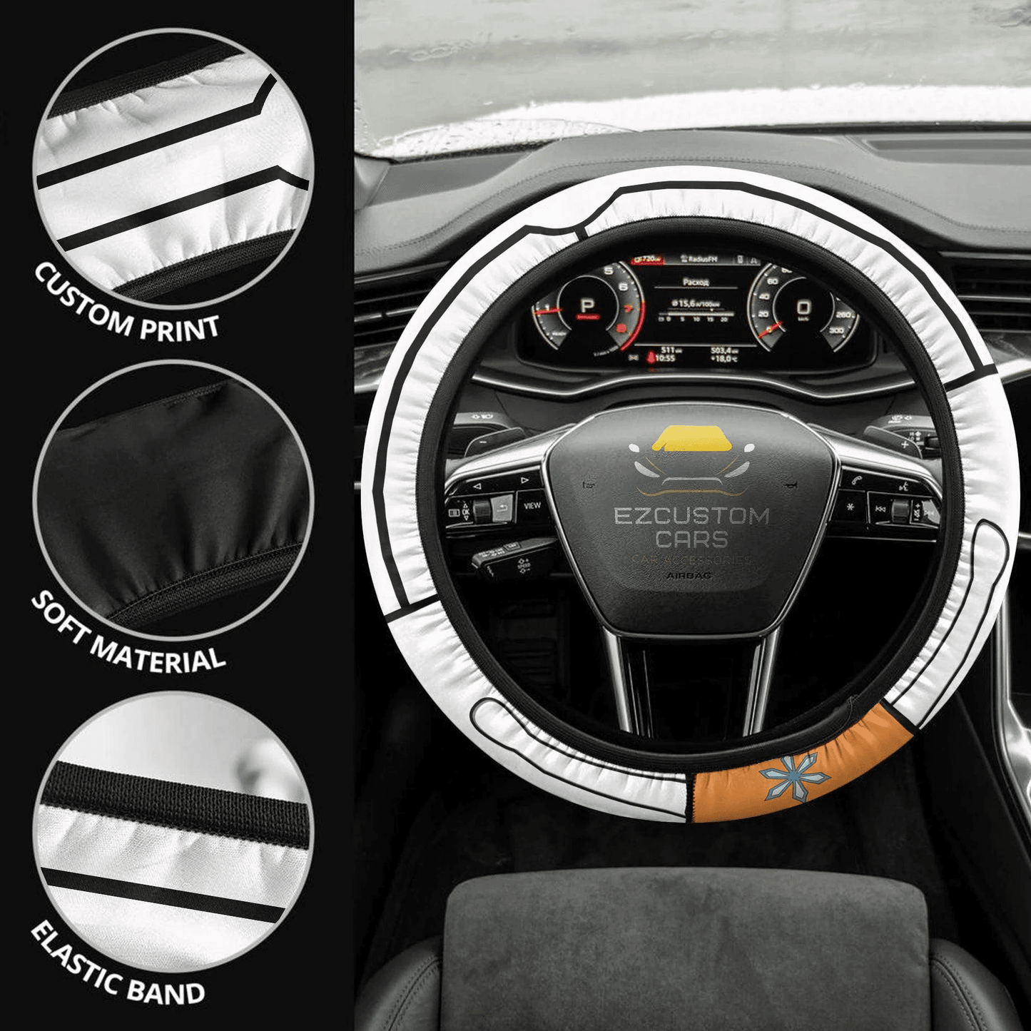 Orihime Inoue Anime Steering Wheel Cover Custom Anime Bleach Car Accessories