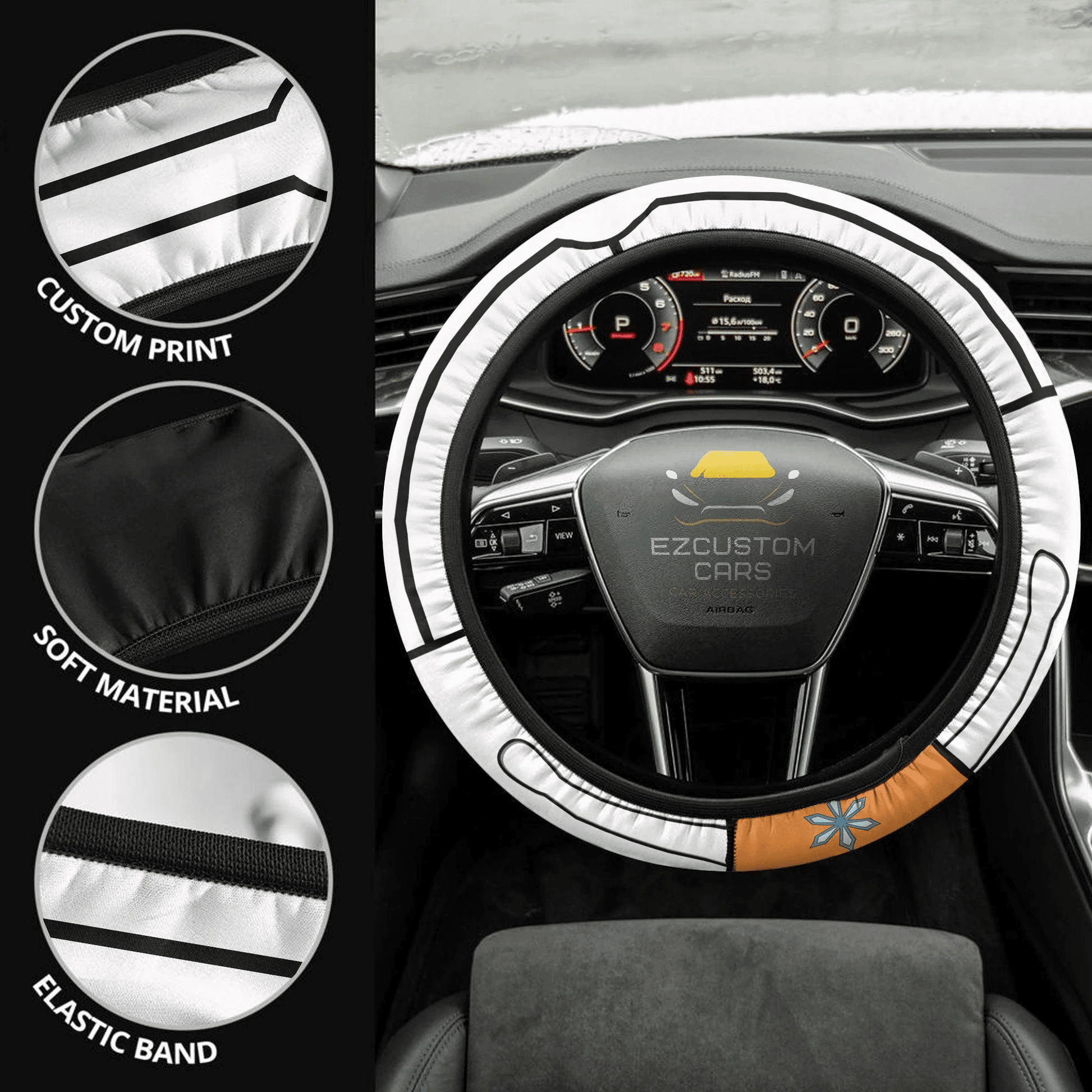 Orihime Inoue Anime Steering Wheel Cover Custom Anime Bleach Car Accessories