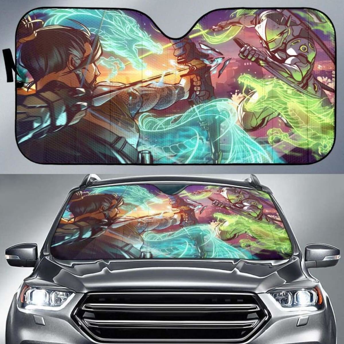 Overwatch Car Sun Shade 918b Universal Fit