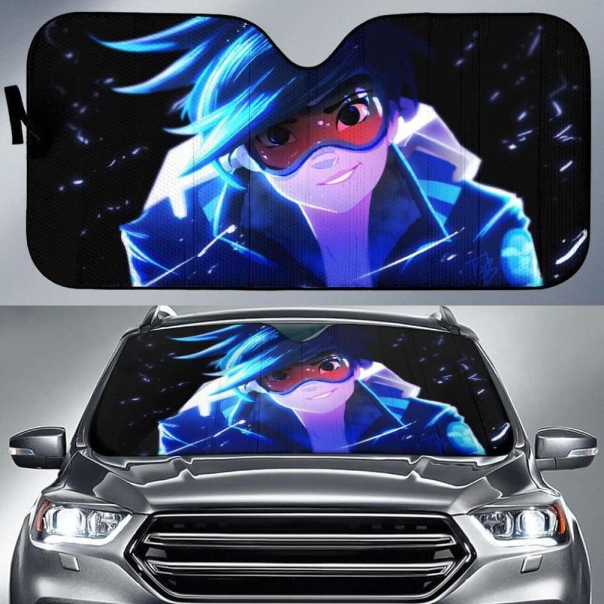 Overwatch 3D Car Sun Shade 918b Universal Fit
