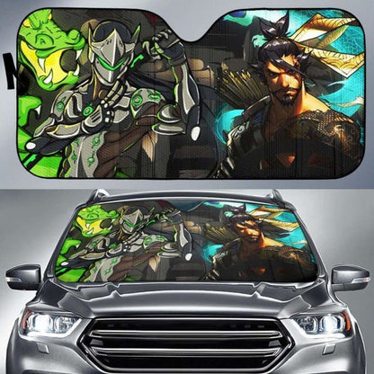 Overwatch Heroes Car Sun Shade 918b Universal Fit