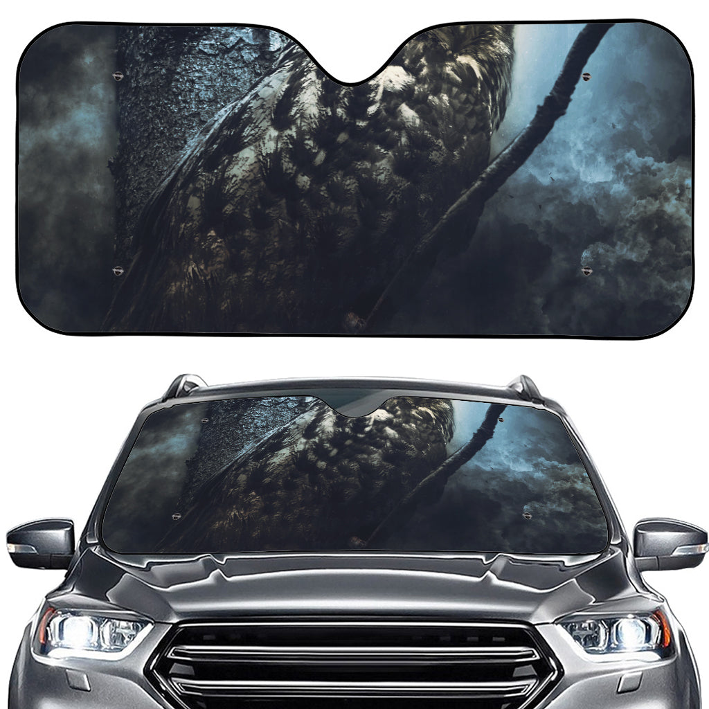 Owl At Night Print Car Windshield Sun Shade