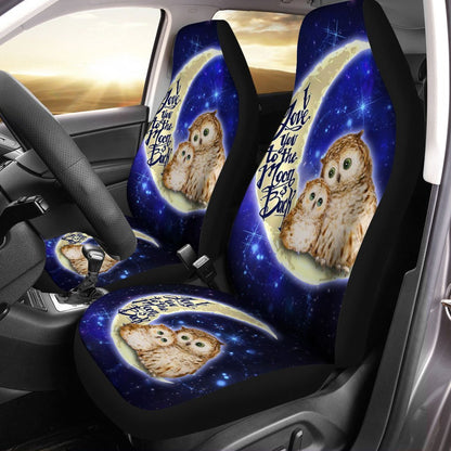 Owl Car Seat Covers Custom I Love You To The Moon And Back Owl Car Accessories