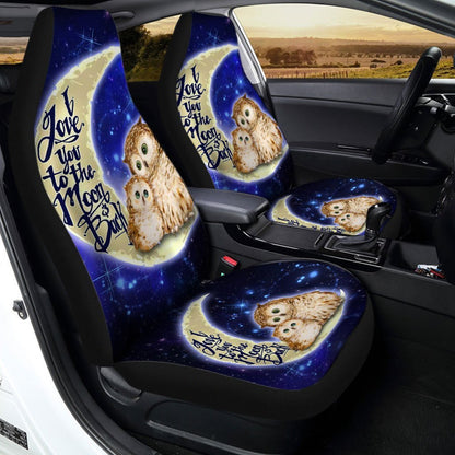Owl Car Seat Covers Custom I Love You To The Moon And Back Owl Car Accessories
