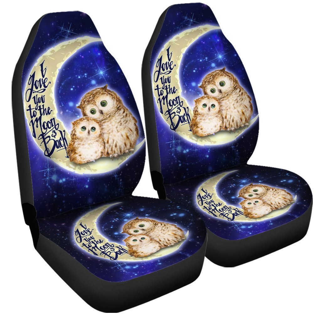 Owl Car Seat Covers Custom I Love You To The Moon And Back Owl Car Accessories