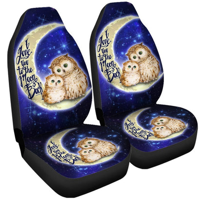 Owl Car Seat Covers Custom I Love You To The Moon And Back Owl Car Accessories