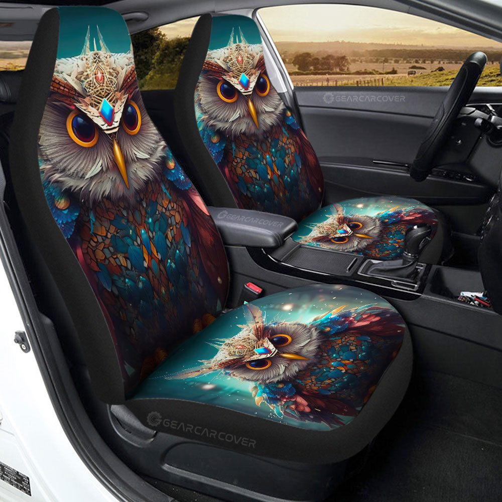 Owl Colorful Car Seat Covers Custom Car Accessories