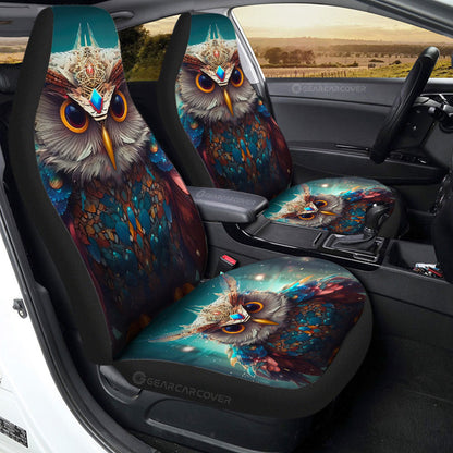 Owl Colorful Car Seat Covers Custom Car Accessories