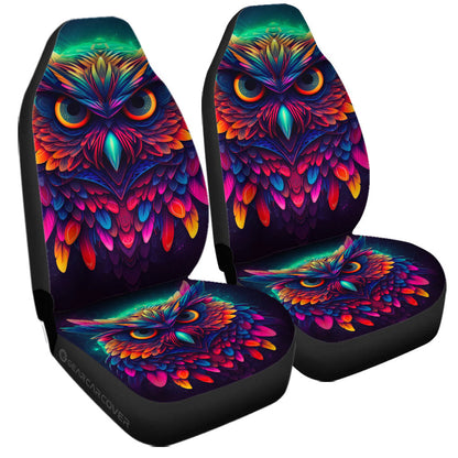 Owl Colorful Car Seat Covers Custom Car Accessories