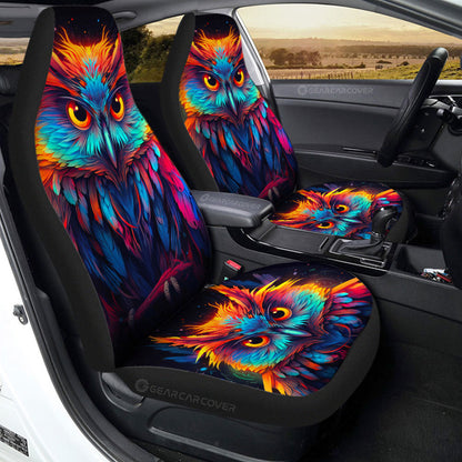 Owl Colorful Car Seat Covers Custom Car Accessories
