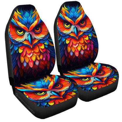 Owl Colorful Car Seat Covers Custom Car Accessories