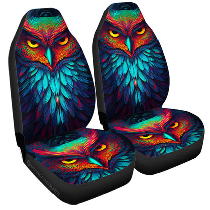 Owl Colorful Car Seat Covers Custom Car Accessories
