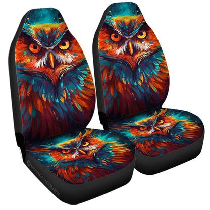 Owl Colorful Car Seat Covers Custom Car Accessories