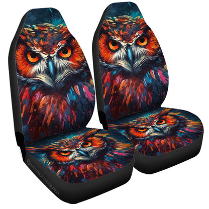 Owl Colorful Car Seat Covers Custom Car Accessories