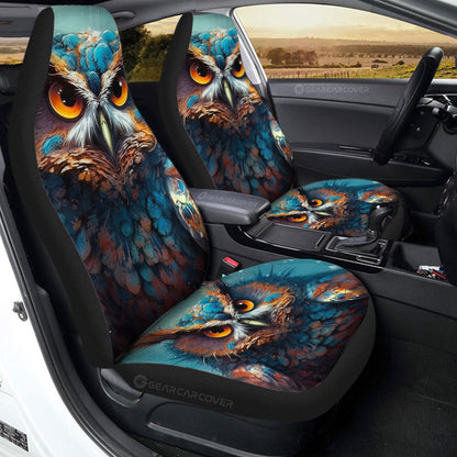 Owl Colorful Car Seat Covers Custom Car Accessories