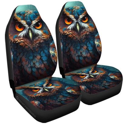 Owl Colorful Car Seat Covers Custom Car Accessories