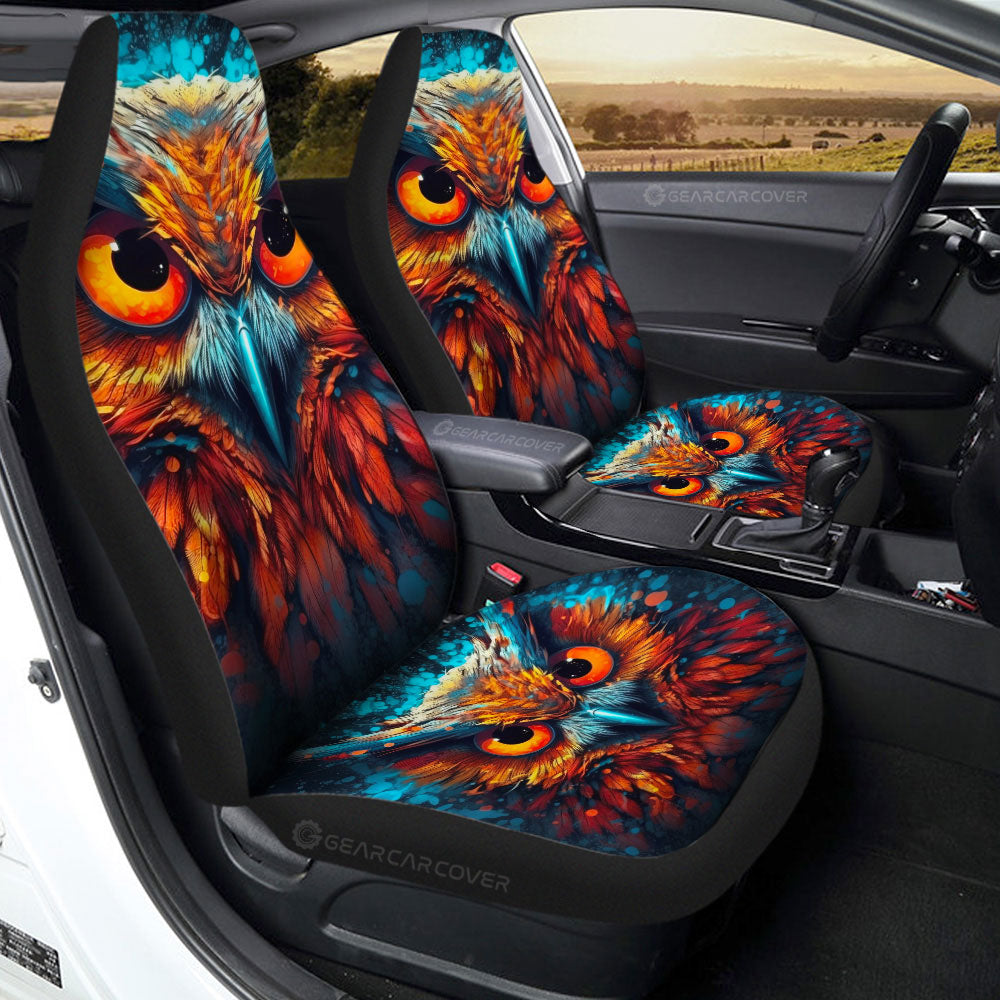 Owl Colorful Car Seat Covers Custom Car Accessories